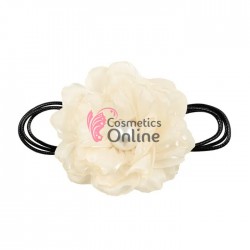 Floare cu snur pentru decor gat sau mana PRL50DD Crem cu perla alba